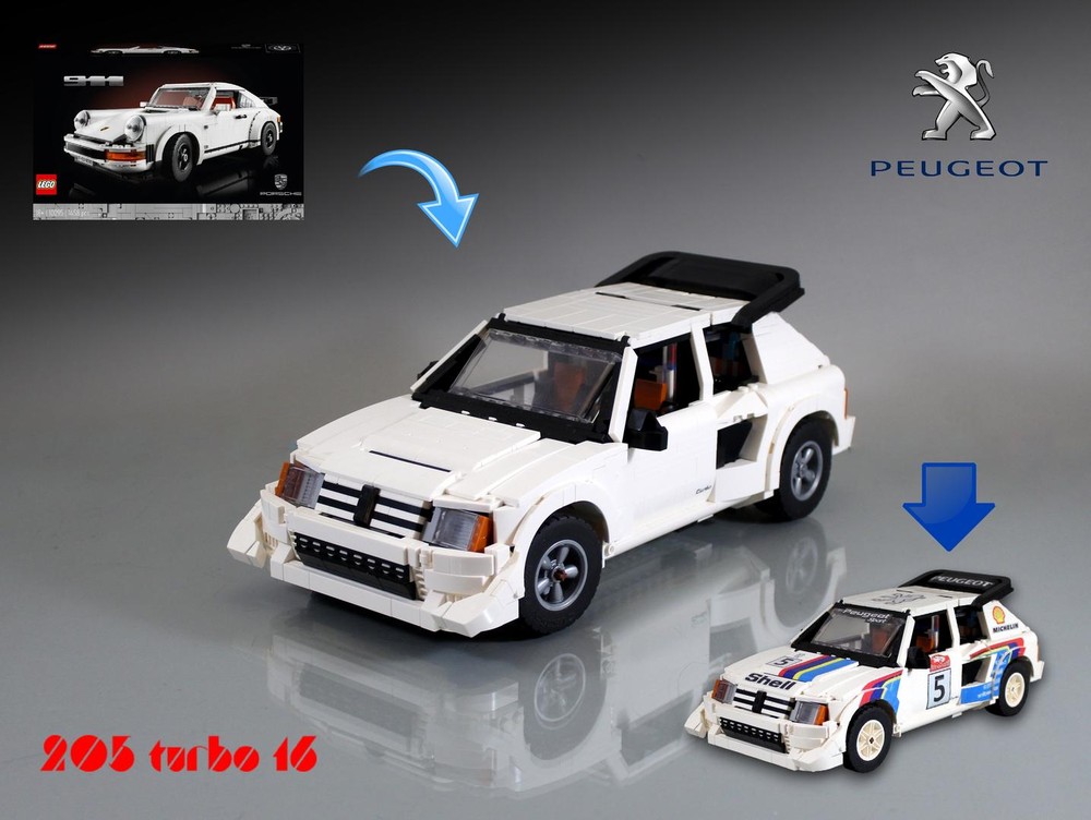 Lego 10295 Peugeot 205 T16 EVO2 with Stickers