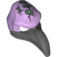 Lego Mask Bird (Vulture) with Dark Bluish Gray Beak and Head Scars with Plasters Print / Lavender