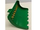 Lego Duplo, Toolo Scoop 6 x 4 x 3 with Black and Yellow Danger Stripes Pattern (Sticker) - Sets 3590 / 3587 / Green