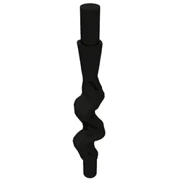 Web Effect Long and Narrow Bars at Both Ends / Black