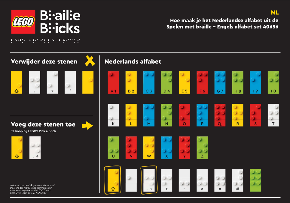 Lego Braille - Dutch Alphabet