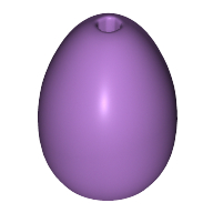 Lego Food Egg with 1.5mm Hole [Plain] / Medium Lavender