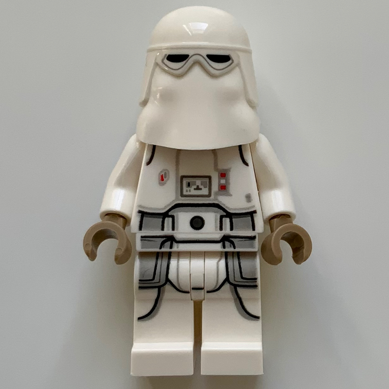 Lego Snowtrooper, White Hips, Printed Legs, Dark Tan Hands (3626cpr1587 Head)
