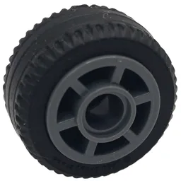 Wheel 14mm D. x 11mm with Center Groove, Fake Bolts, 6 Spokes and Flange with Black Tire 21 X 9.9 (5807 / 11209) / Dark Bluish Gray