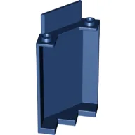 Panel 3 x 3 x 6 Corner Wall without Bottom Indentations / Dark Blue