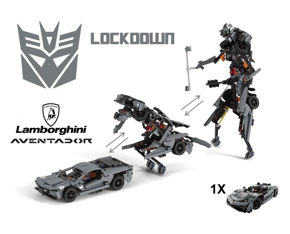 Lego 42173 Transformers Lamborghini Aventador Decepticon Lockdown
