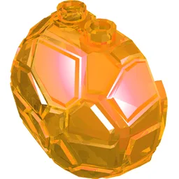 Rock / Boulder, Vertical Half / Trans-Orange