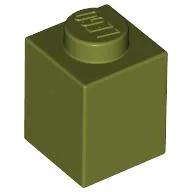 Brick 1 x 1 / Olive Green