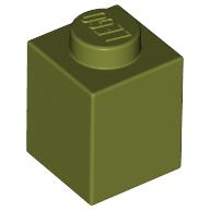 Lego Brick 1 x 1 / Olive Green