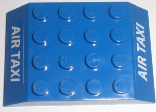 Lego Slope 45 6 x 4 Double with White 'AIR TAXI' Pattern on Both Sides (Stickers) - Set 3222