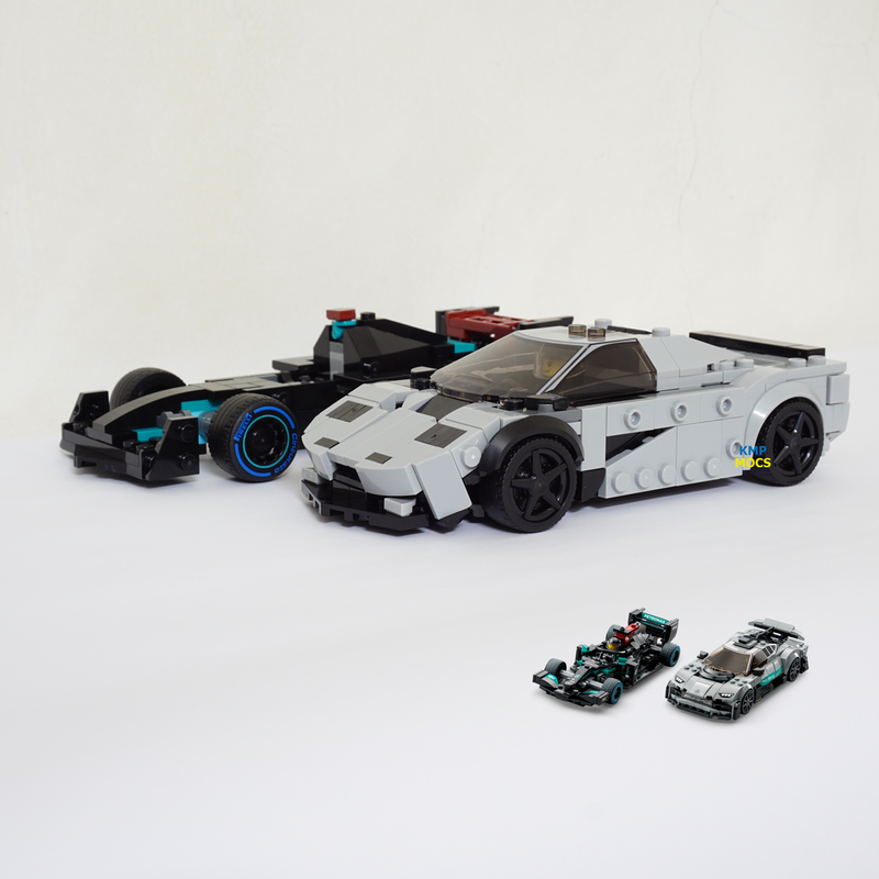 Lego 76909 McLaren F1 and F1 car