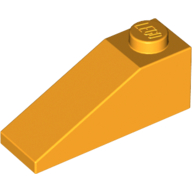 Lego Brick Sloped 33° 3 x 1 / Bright Light Orange