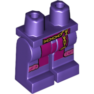 Lego Hips and Dark Purple Legs with Gold Change, Magenta Robes/Coat print / Dark Purple