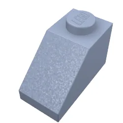 Brick Sloped 45° 2 x 1 with Bottom Pin / Sand Blue