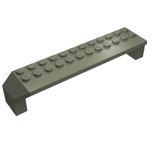 Lego Brick Arch 2 x 14 x 2 1/3 / Dark Gray