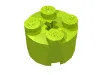 Brick Round 2 x 2 with Axle Hole / Lime
