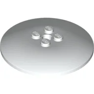 Dish 6 x 6 Inverted (Radar) with Solid Studs / White
