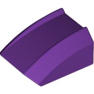 Lego Brick Curved 2 x 2 with Lip, No Studs / Purple