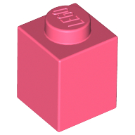 Lego Brick 1 x 1 / Coral