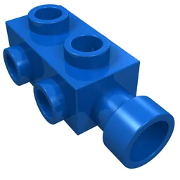 Brick Special 1 x 2 x 2/3 with Studs on Sides / Blue