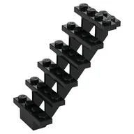Stairs 7 x 4 x 6 Straight Open / Black