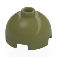Brick Round 2 x 2 Dome Top, Vented Stud / Olive Green