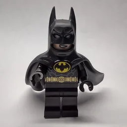Batman, Black Suit, Black Cape and Cowl (Rubber), White Headband