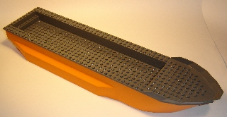 Lego Boat, Hull Unitary 51 x 12 x 6 with Side Bulges with Dark Bluish Gray Top (62791 / 54101)