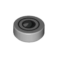 Tile Round 1 x 1 with Headlight Print