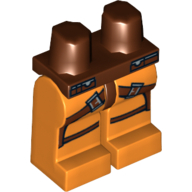 Lego Hips and Orange Legs with SW Pockets and Gunbelts Print / Reddish Brown