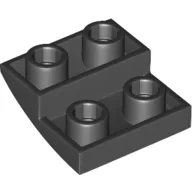 Brick Curved Inverted 2 x 2 x 2/3 / Black