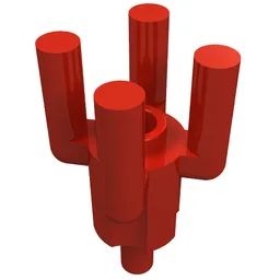 Bar, 4 Top Bars, Palm Tree Top / Red
