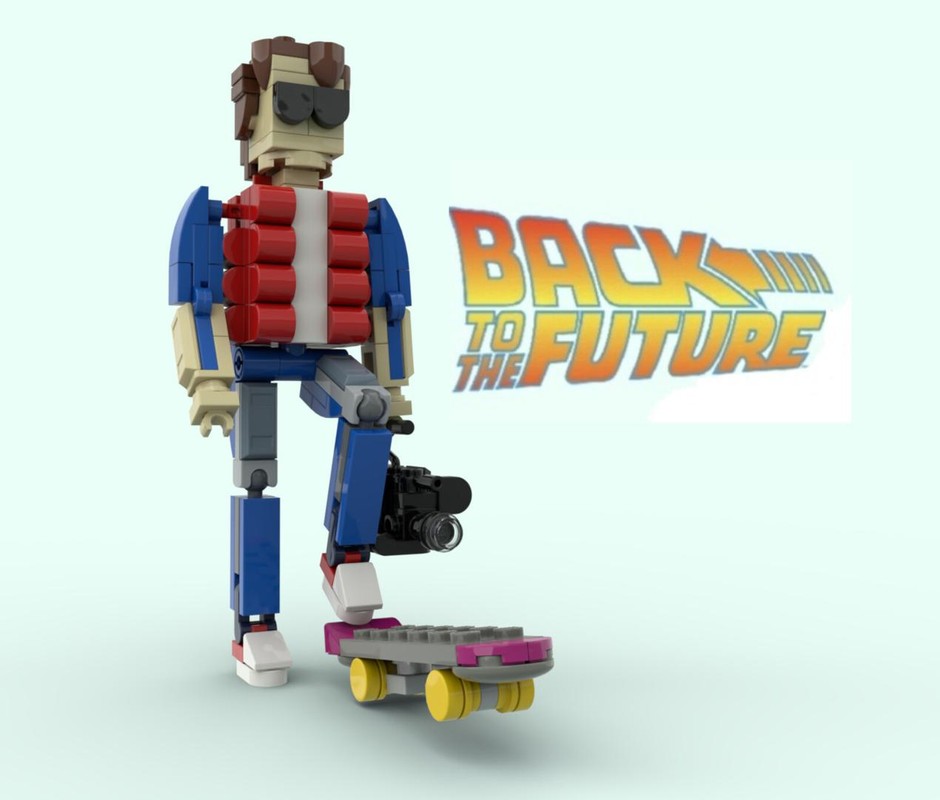 Lego Marty McFly with skate and camera - Back to the future part 1 =>