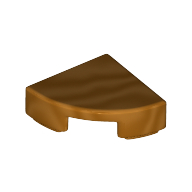 Lego Tile Round 1 x 1 Quarter / Metallic Gold