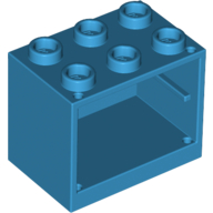 Lego Cupboard 2 x 3 x 2 with Hollow Studs / Dark Azure