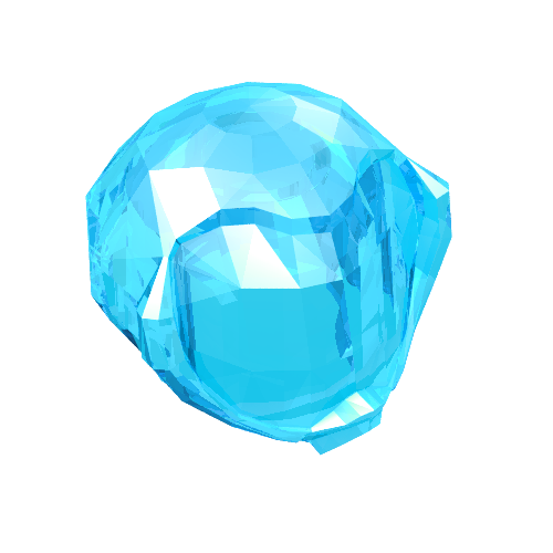 Lego Helmet Round Bubble / Trans-Light Blue