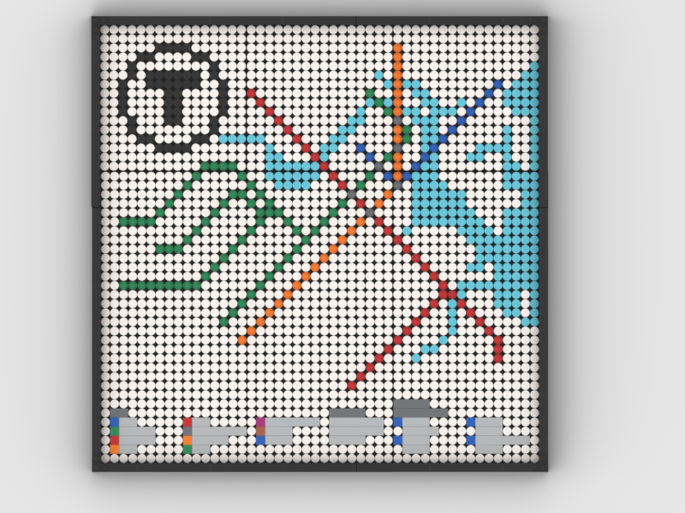 Lego Boston Subway Map Mosaic