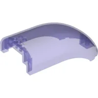 Windscreen 16 x 8 x 6 Curved with 3 Pin Holes / Trans-Purple