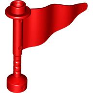 Lego Duplo Flag Wavy 3 x 4 with Post / Red