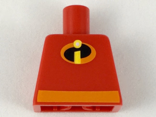 Lego Torso Orange Belt and Incredibles Symbol Pattern (Dash Parr)