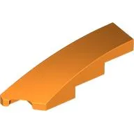 Brick Wedged, Curved 1 x 4 with Stud Notch Left / Orange
