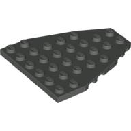 Lego Wedge Plate 7 x 6 Boat Bow with Stud Notches / Dark Gray