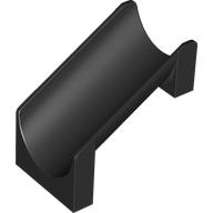 Lego Slide Straight 4 x 6 x 6 / Black