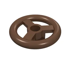 Steering Wheel Small, 2 x 2 / Brown