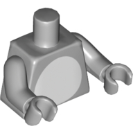 Lego Torso Elephant Belly Print, Light Bluish Gray Arms and Hands / Light Bluish Gray