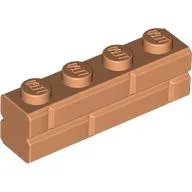 Brick Special 1 x 4 with Masonry Brick Profile / Nougat