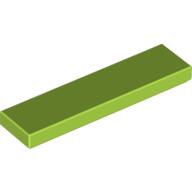 Lego Tile 1 x 4 with Groove / Lime