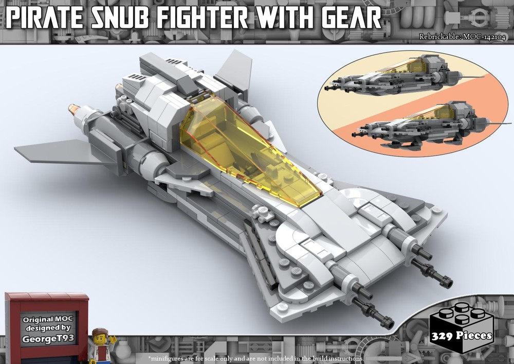 Lego Pirate Snub Fighter with Gear