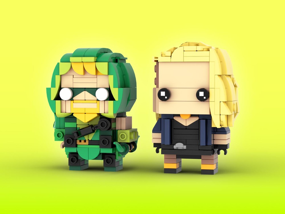 Lego Green Arrow & Black Canary Brickheadz LEGO MOC - DC