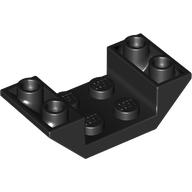 Lego Brick Sloped Inverted 45° 4 x 2 Double with 2 x 2 Recessed / Black